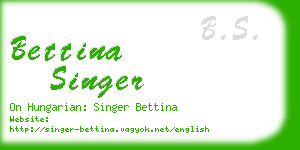 bettina singer business card